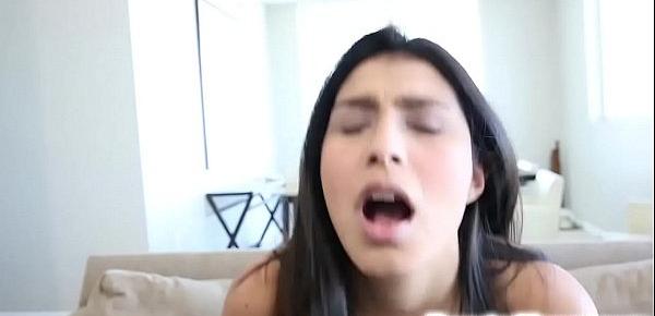  Cute Latina teen Miya Stone gets a hot fuck